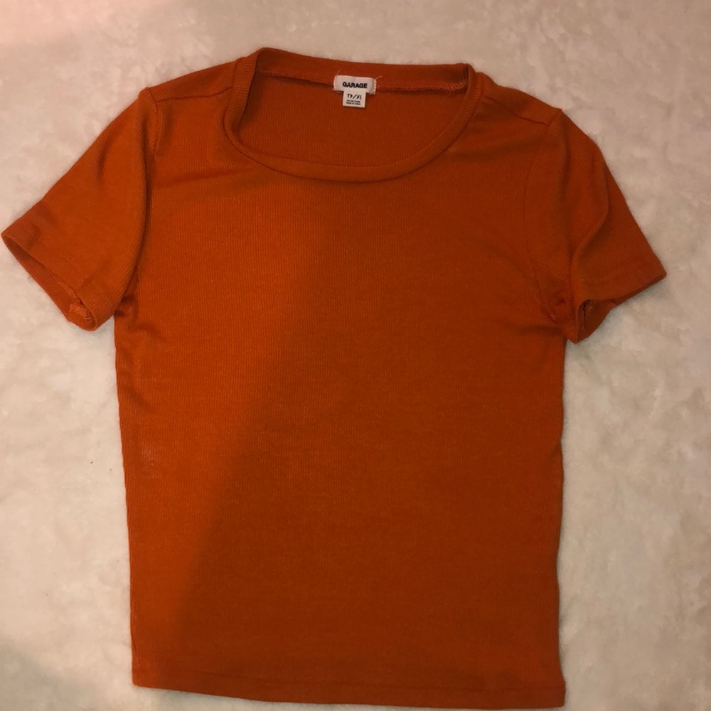 Garage orange tight short sleeve